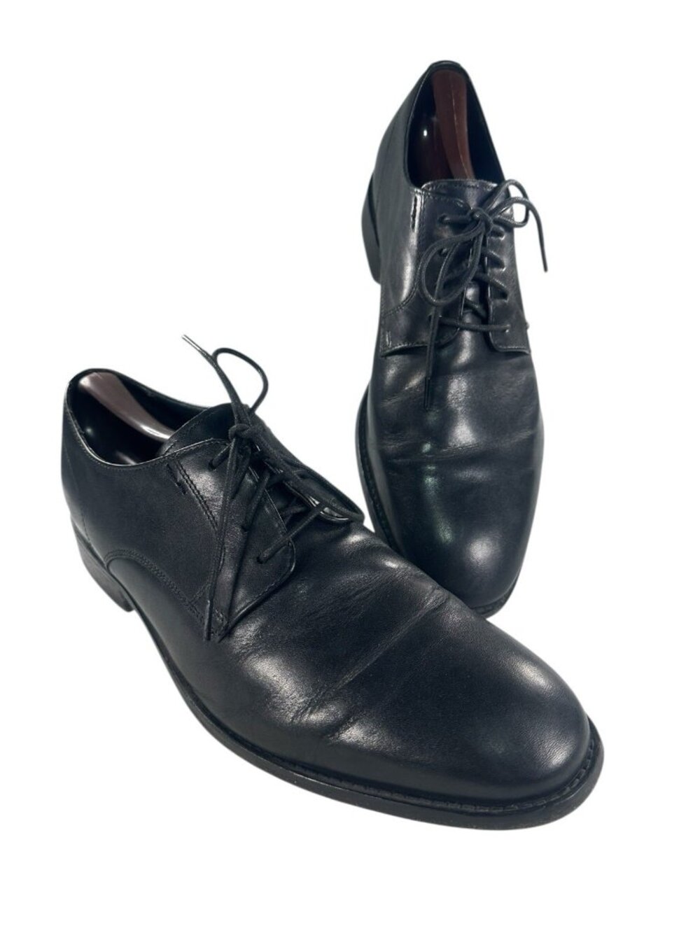 Bostonian  Commonwealth Mens Size 9 Wide Black Leather Dress Derby Shoes